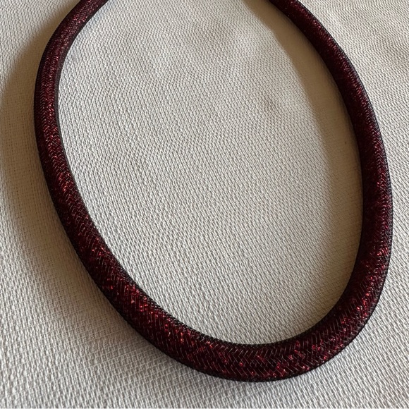 Red & Black Mesh Chain Necklace - Picture 10 of 13